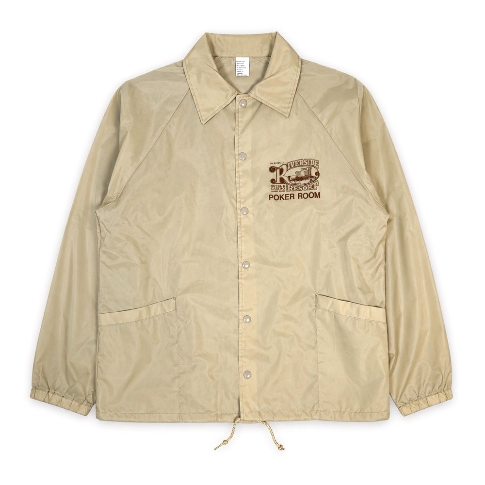VTG 80s Riverside Hotel Casino Laughlin NV Poker Room Nylon Jacket Size M USA